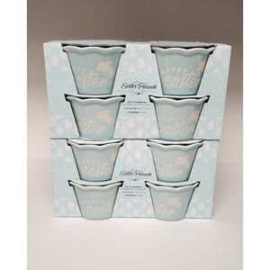 Ciroa Ramekins Happy Easter Pastel Purple Bunny Rabbit Candy Dish Stoneware New